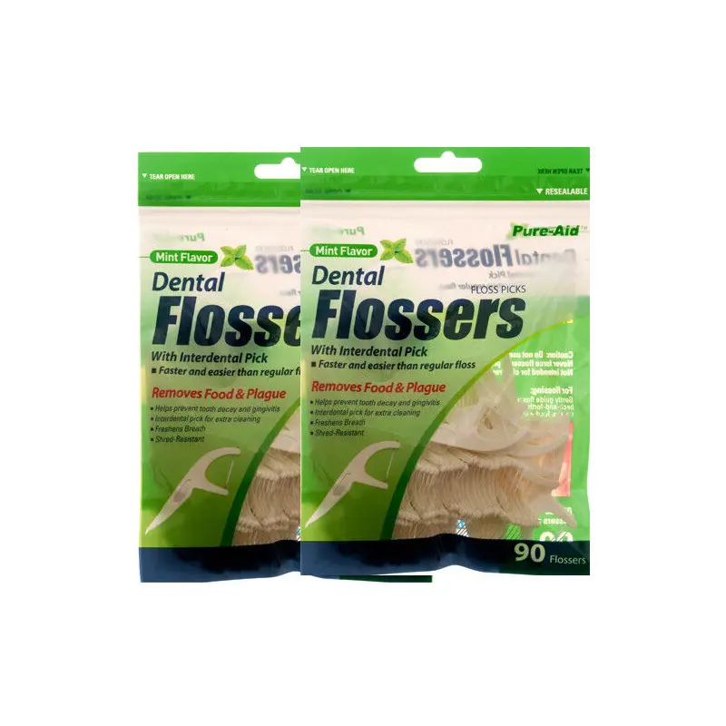 Pure-Aid Dental Flossers Mint Flavor 90ct