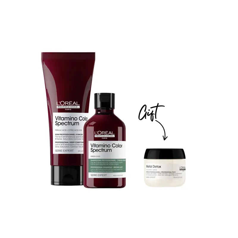Vitamino Broad Spectrum Conditioner + Vitamino Color Spectrum Shampoo + gift