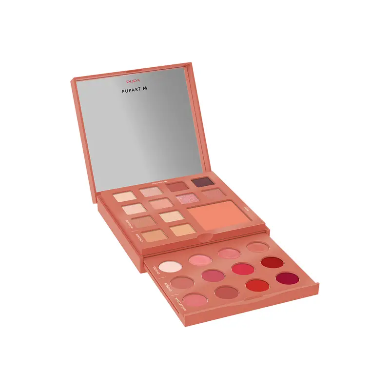 Pupart M  Make-Up Palette Red With Glittery Colors