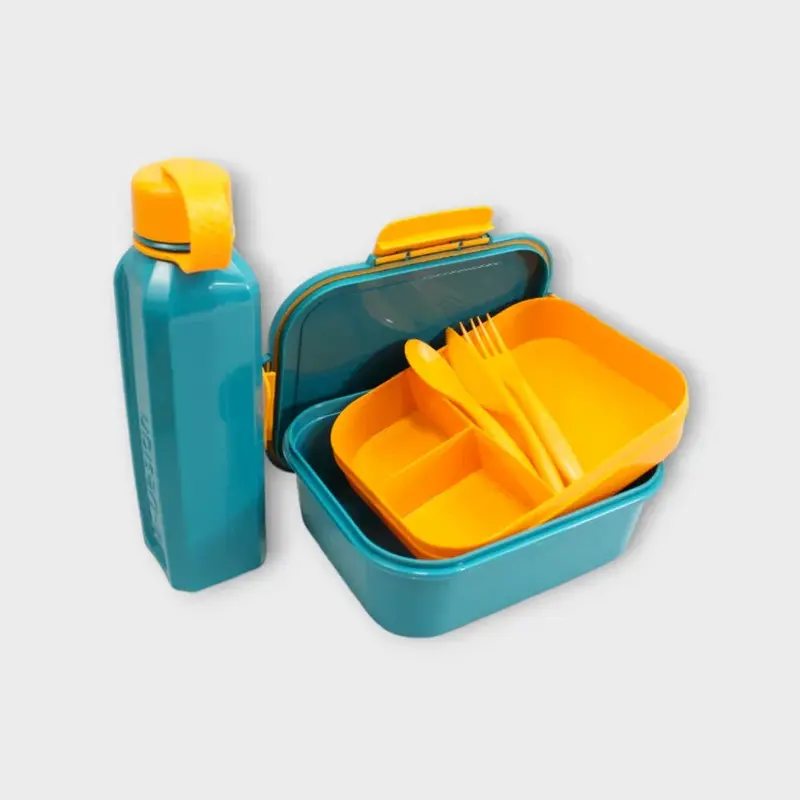 M-Design Lunch Set - 2,100 ml Teal/Yellow