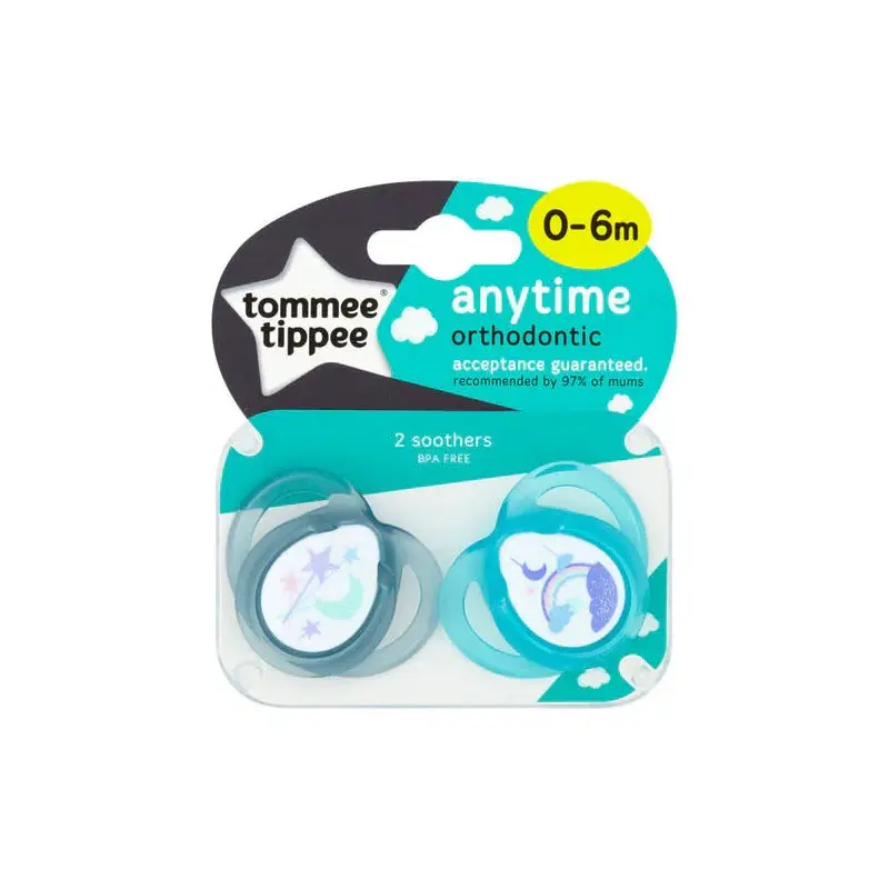 Tommee Tippee Anytime Orthodontic Soothers (0-6m)