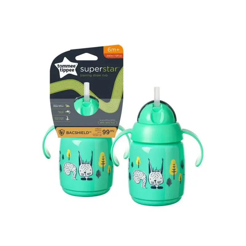 Tommee Tippee Superstar No-Leak Straw Trainer Drinking Bottle  300ml