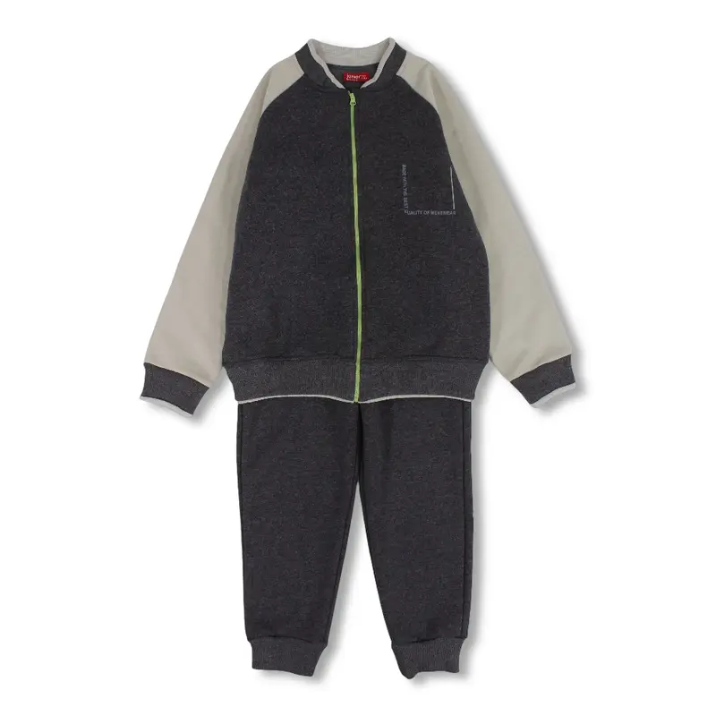 Boys Cotton Pajama Set  Grey