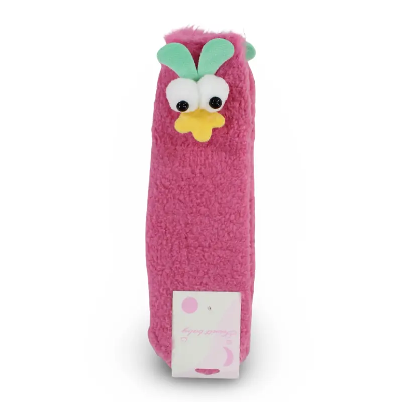 Girls Socks  Fuchsia with Chicken Design
