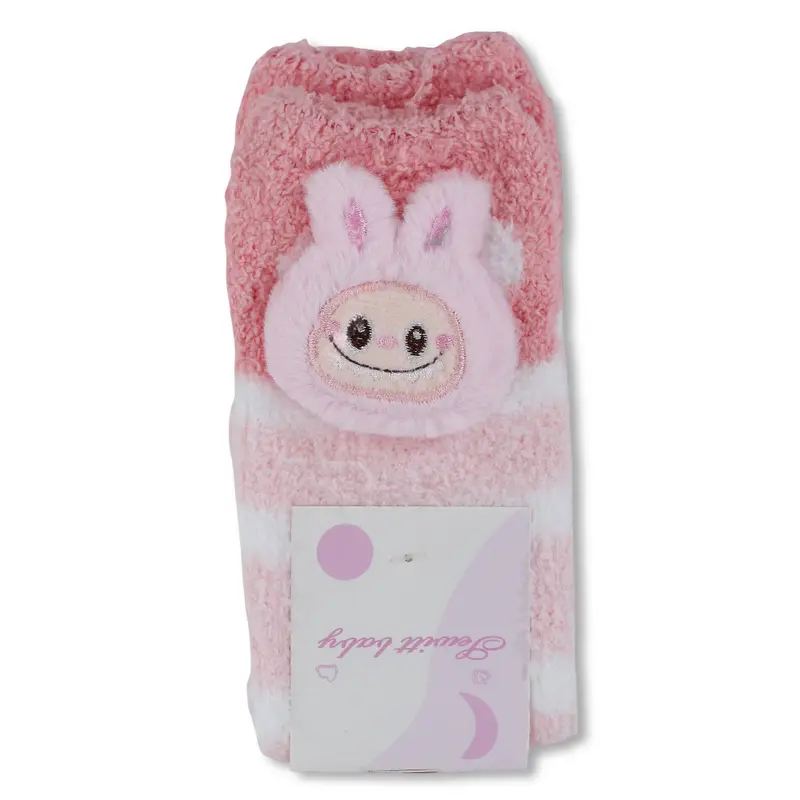 Girls Socks  Pink with Labubu Design