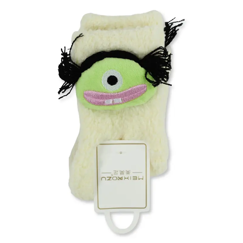 Girls Socks  Yellow with Doll Design