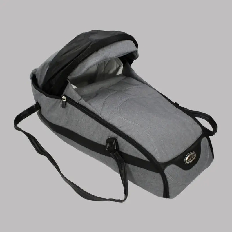 Petit Bebe Premium Carry Cot - Grey/Black