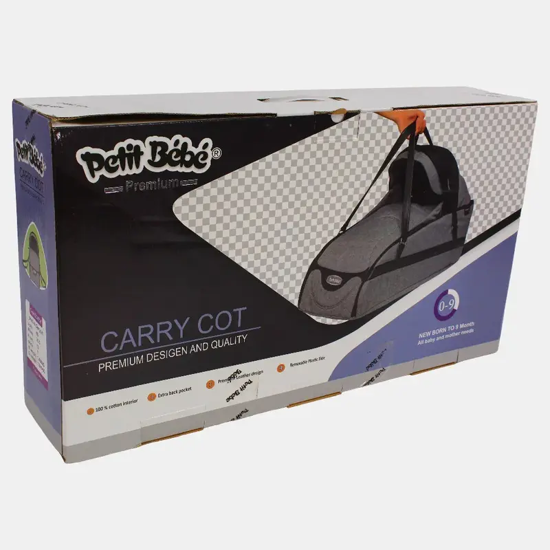 Petit Bebe Premium Carrycot  Foldable Linen Design