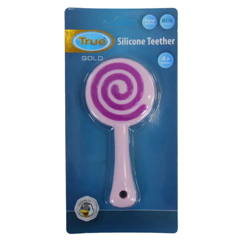 True Gold Silicone Teether  Purple Candy