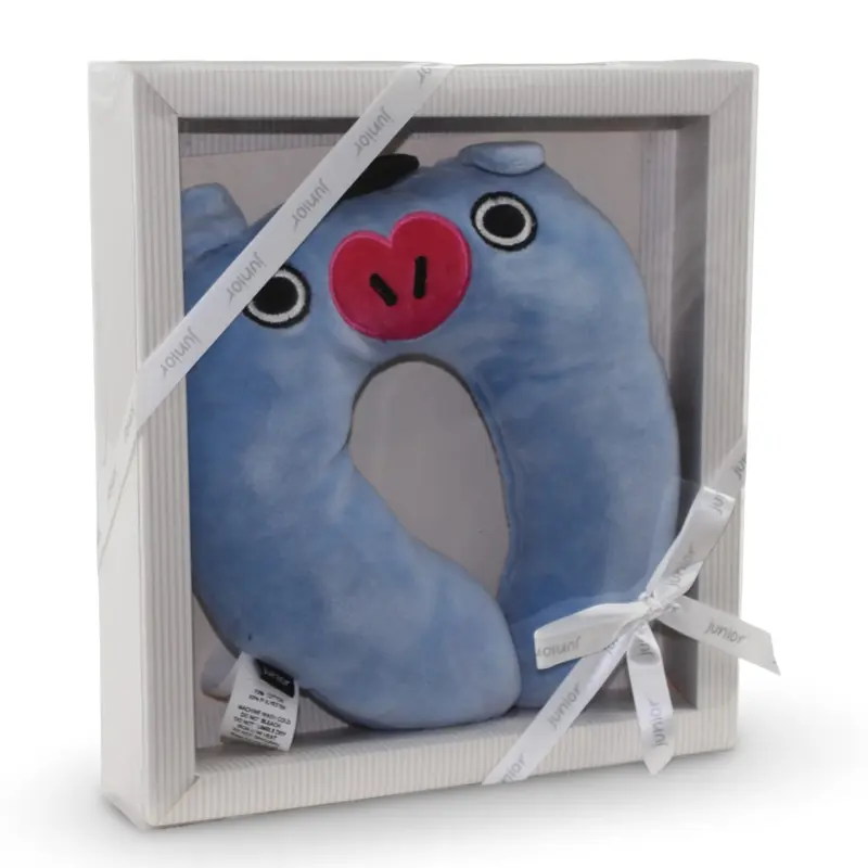 Unisex Baby Velvet Head Support Pillow  Baby Blue