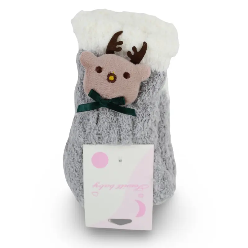 Unisex Socks  Grey with Deer Design