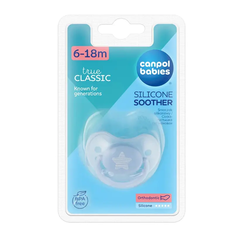 Canpol Babies Silicone Orthodontic Soother 6-18m  Blue