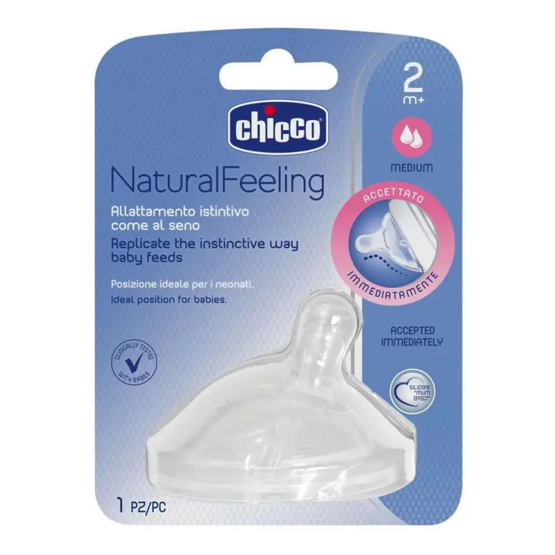 Chicco Natural Feeling Step-up Baby Bottle Teat 2m+ Medium 1 Pc