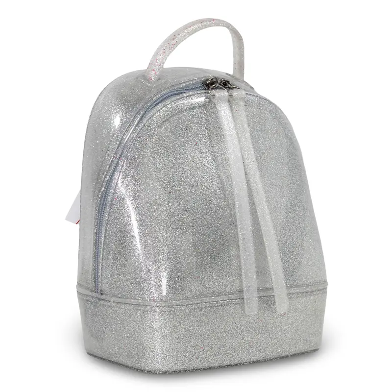 Girls Backpack  Glittery Silver