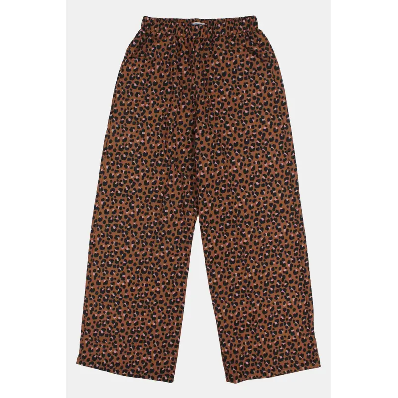 Girls Brown Leopard Pants