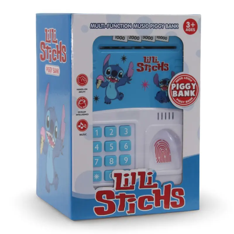 Kids Multifunction Music Momey Safe  Stitch Design