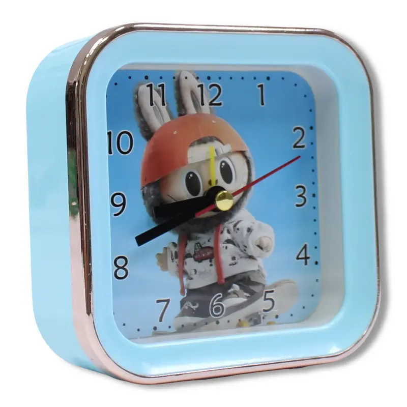 Labubu Square Alarm Clock  Baby Blue