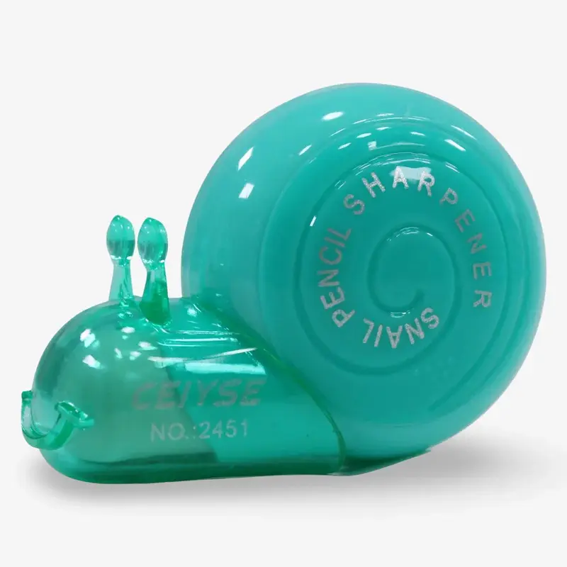 Snail Shaped Pencil Sharpener  Turquoise