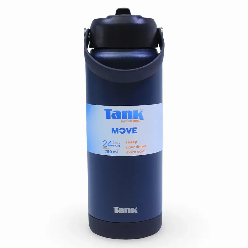 Tank Insulated Stainless Steel Water Bottle 750ml  Navy Blue