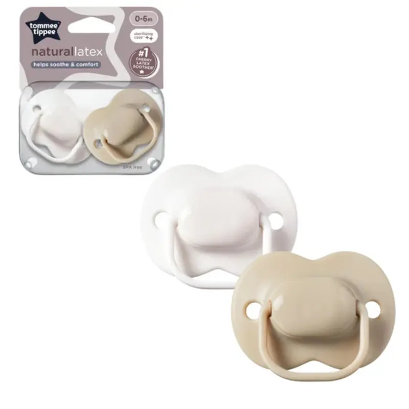 Tommee Tippee Natural Latex Cherry Soother  06 Months (Pack of 2)