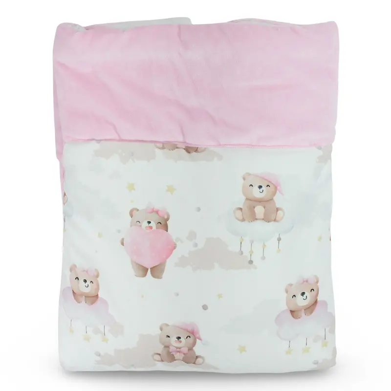 Velvet Baby Duvet  Cute Bear Print