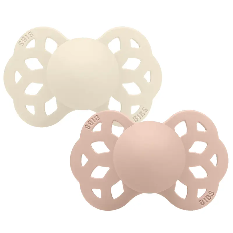 BIBS Infinity Pacifiers Pack of 2  Ivory/Blush