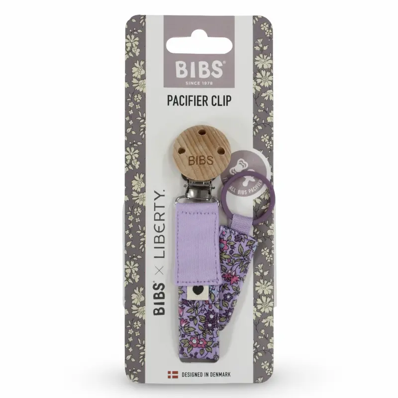 BIBS x Liberty Pacifier Clip - Chamomile Lawn Violet Sky