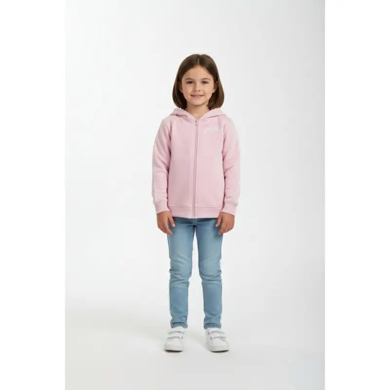 Girls Cotton Hoodie  Pink with Join The Fun Print
