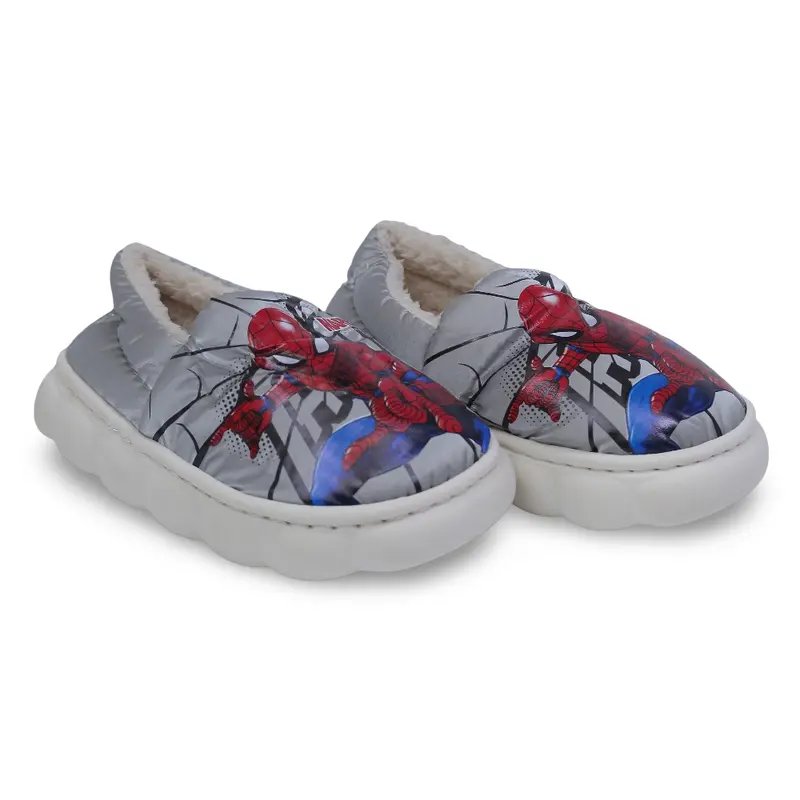Boys Fur Slippers  Spider-Man Design