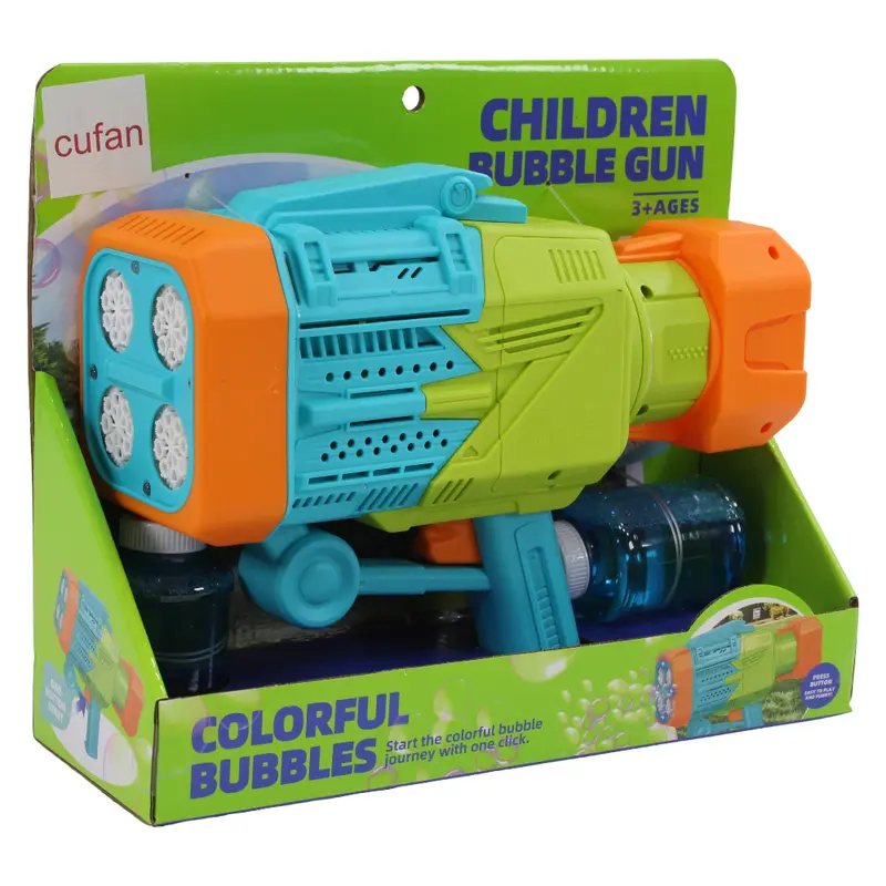Cufan Children Bubble Gun  Light-Up Bubble Blaster
