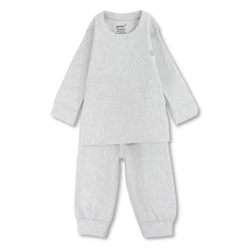 Unisex Baby Cotton Thermal Set  Grey