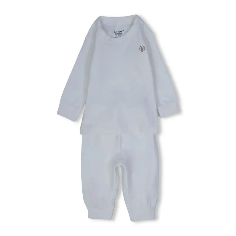 Unisex Baby Cotton Thermal Set  Off-White