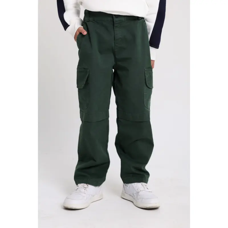 Unisex Gabardine Cargo Pants  Dark Green
