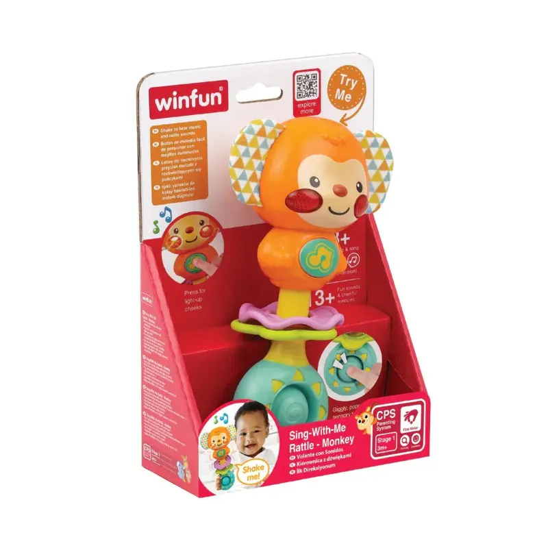 WinFun Sing-With-Me Rattle  Monkey