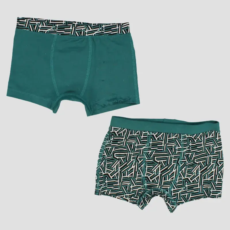 Pack Of 2 - Teal Boxer Shorts