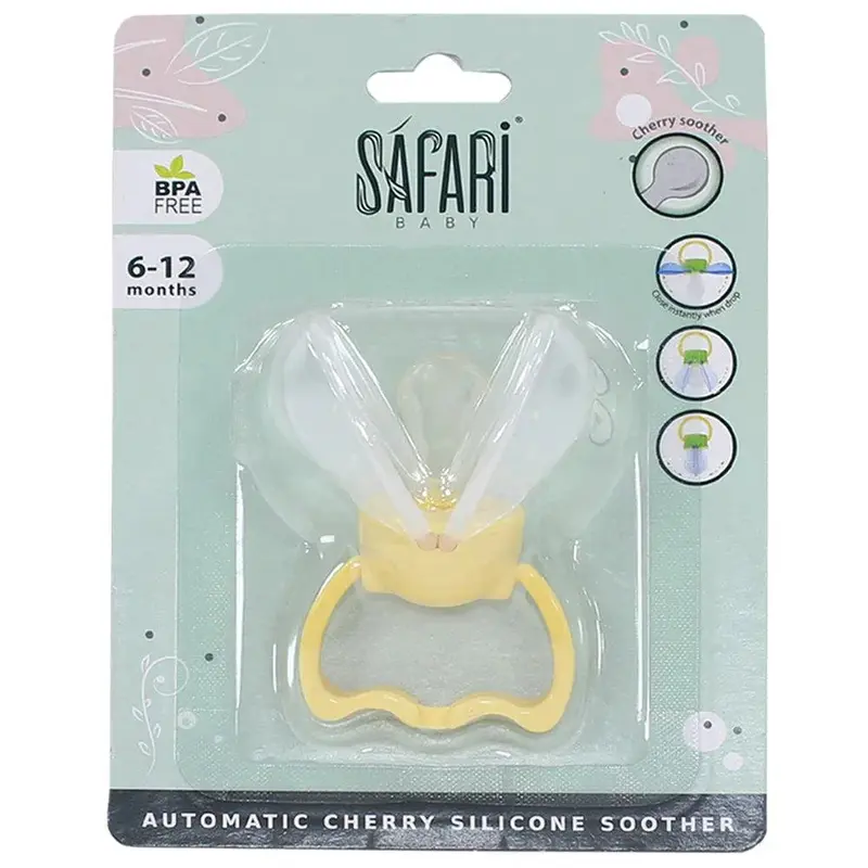 Safari Baby Automatic Cherry Silicone Soother 6-12 M