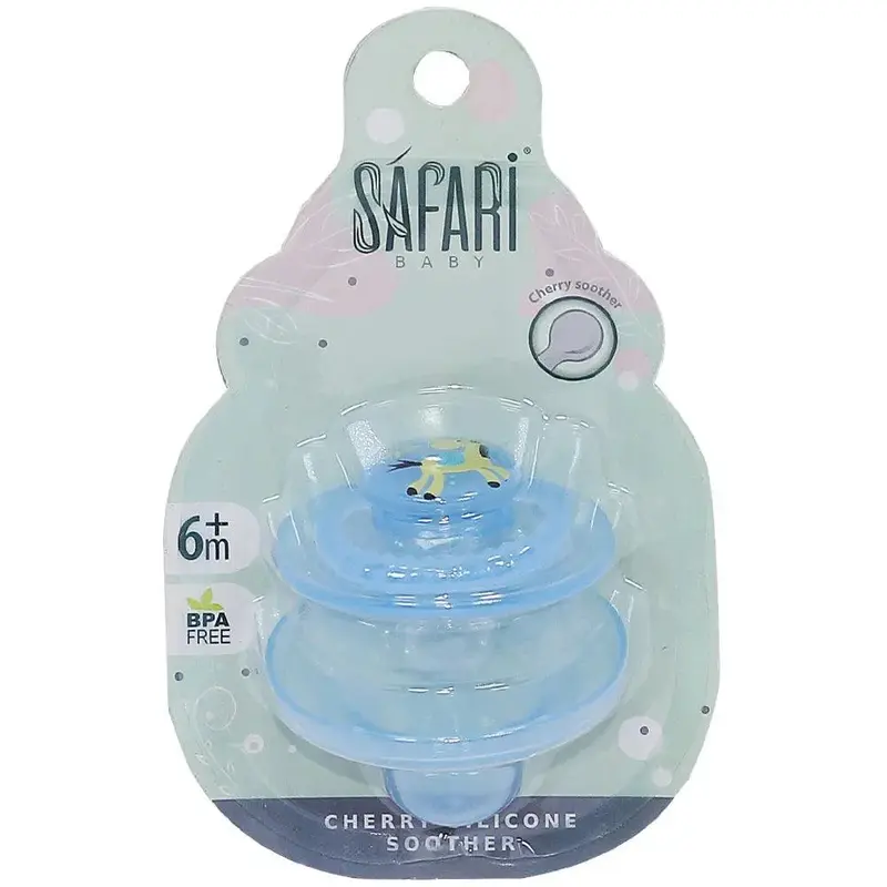 Safari Baby Cherry Silicone Soothers 6M+