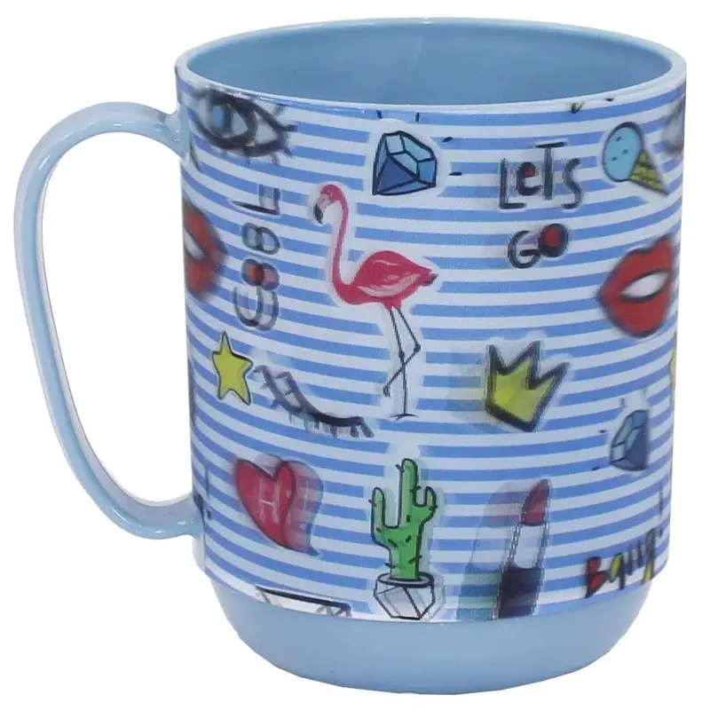 Titiz 3D Funny Glass 350 ML (Blue Flamingo)