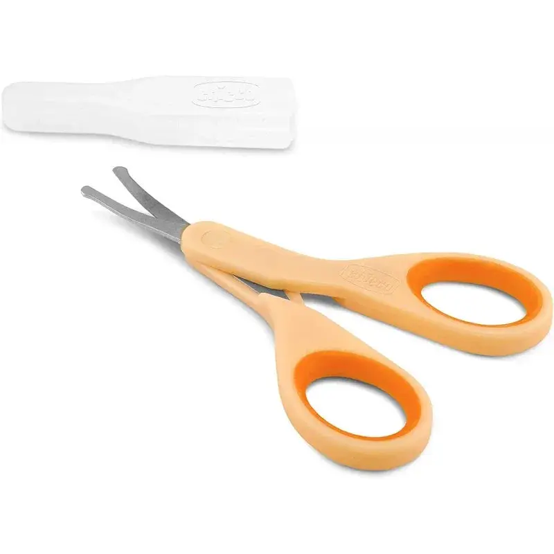Chicco Forbicine Baby Hygiene Blade Nail Scissors Stainless Steel With Cover For Kids Safety