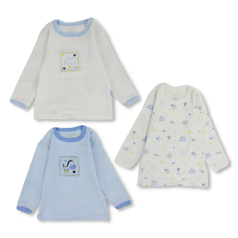 Baby Boys Cotton Long-Sleeved Undershirt  Pack Of 3