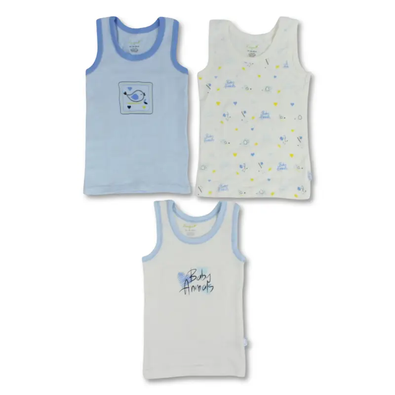 Baby Boys Cotton Undershirt  Pack Of 3
