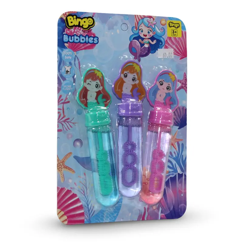 Bingo Bubbles  3-Piece Mermaid Bubble Stick Set (35ml)