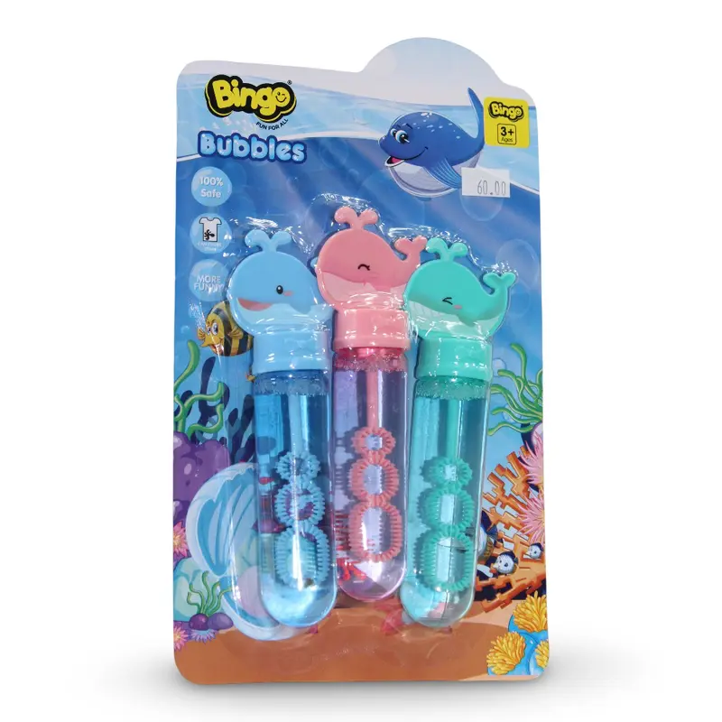Bingo Bubbles  3-Piece Whale Bubble Stick Set (35ml)