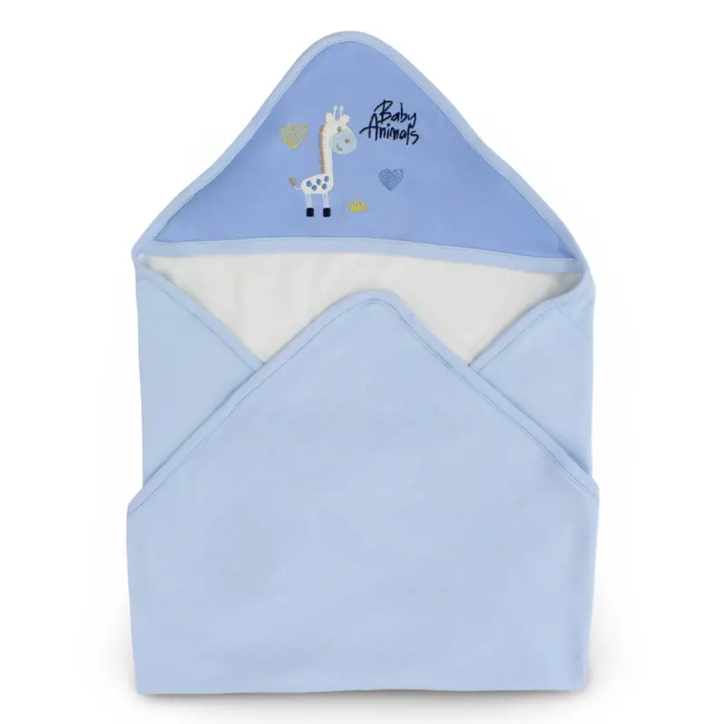 Cotton Baby Blanket  Giraffe Embroidery