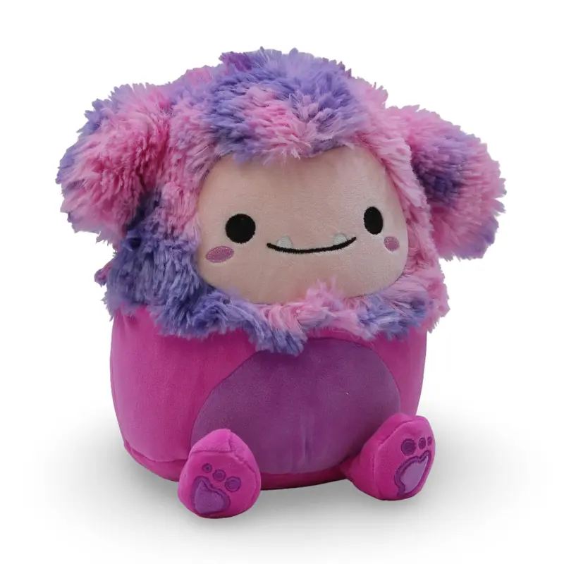 Squishmallows The Magenta Bigfoot with Multicolored Hair Plush Toy