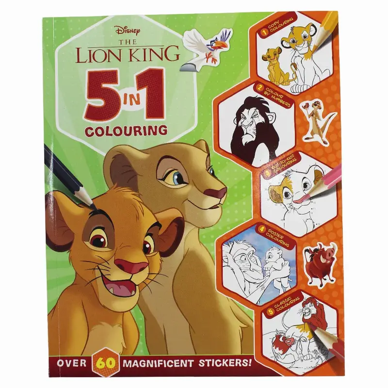 The Lion King: 5 in 1 Coloring Book