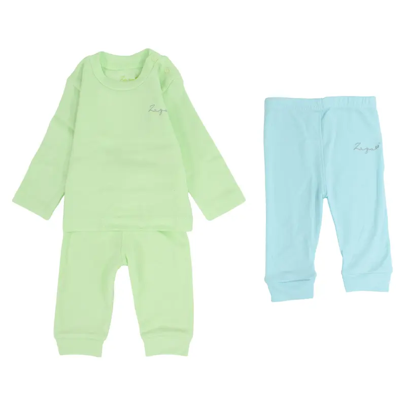 Unisex Baby Cotton Pajama Set  Mint/Aqua