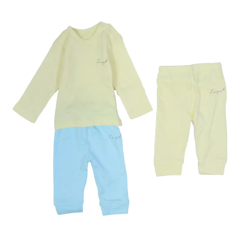 Unisex Baby Cotton Pajama Set  Yellow/Blue
