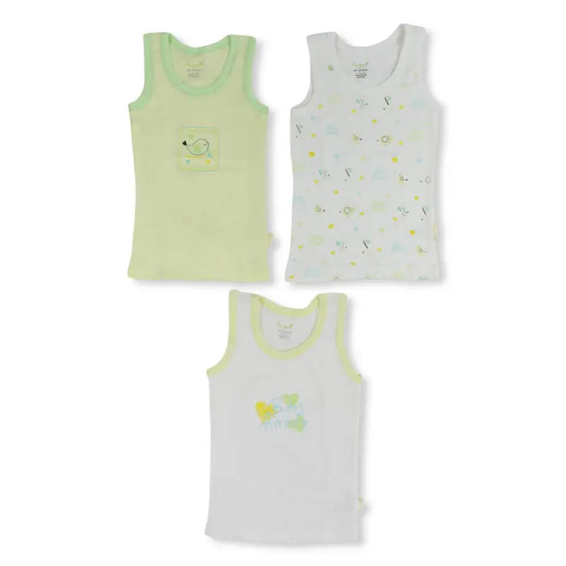 Unisex Baby Cotton Undershirt  Pack Of 3