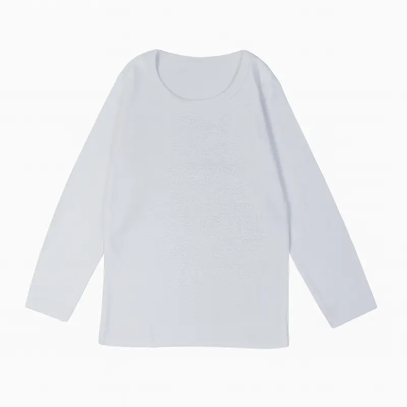 Boys Cotton Long-Sleeved Undershirt  White